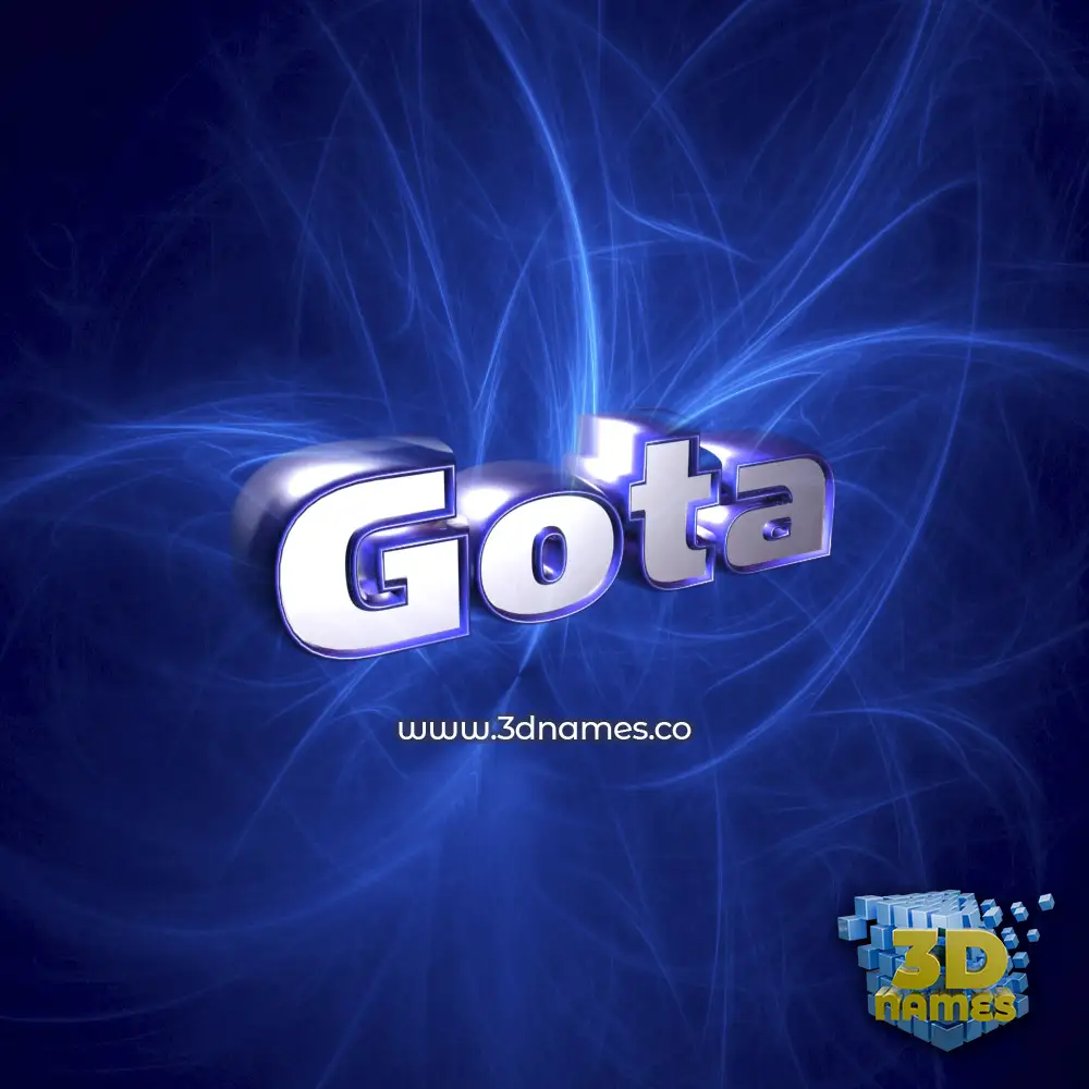 gota in Plasma style - 3D name wallpaper