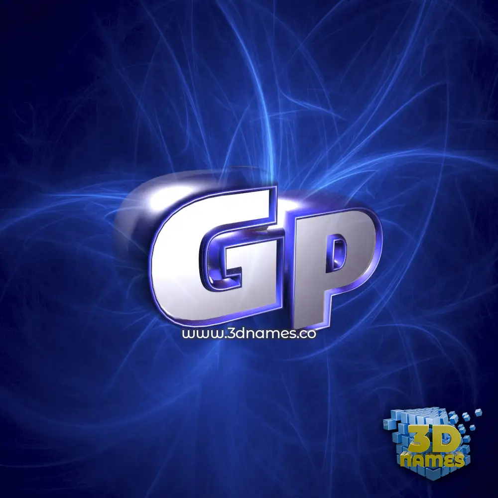 gp in Plasma style - 3D name wallpaper