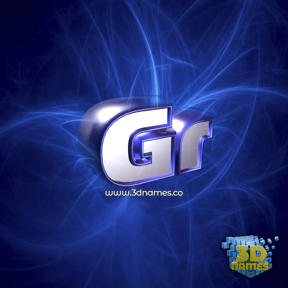 gr in Plasma style - 3D name wallpaper