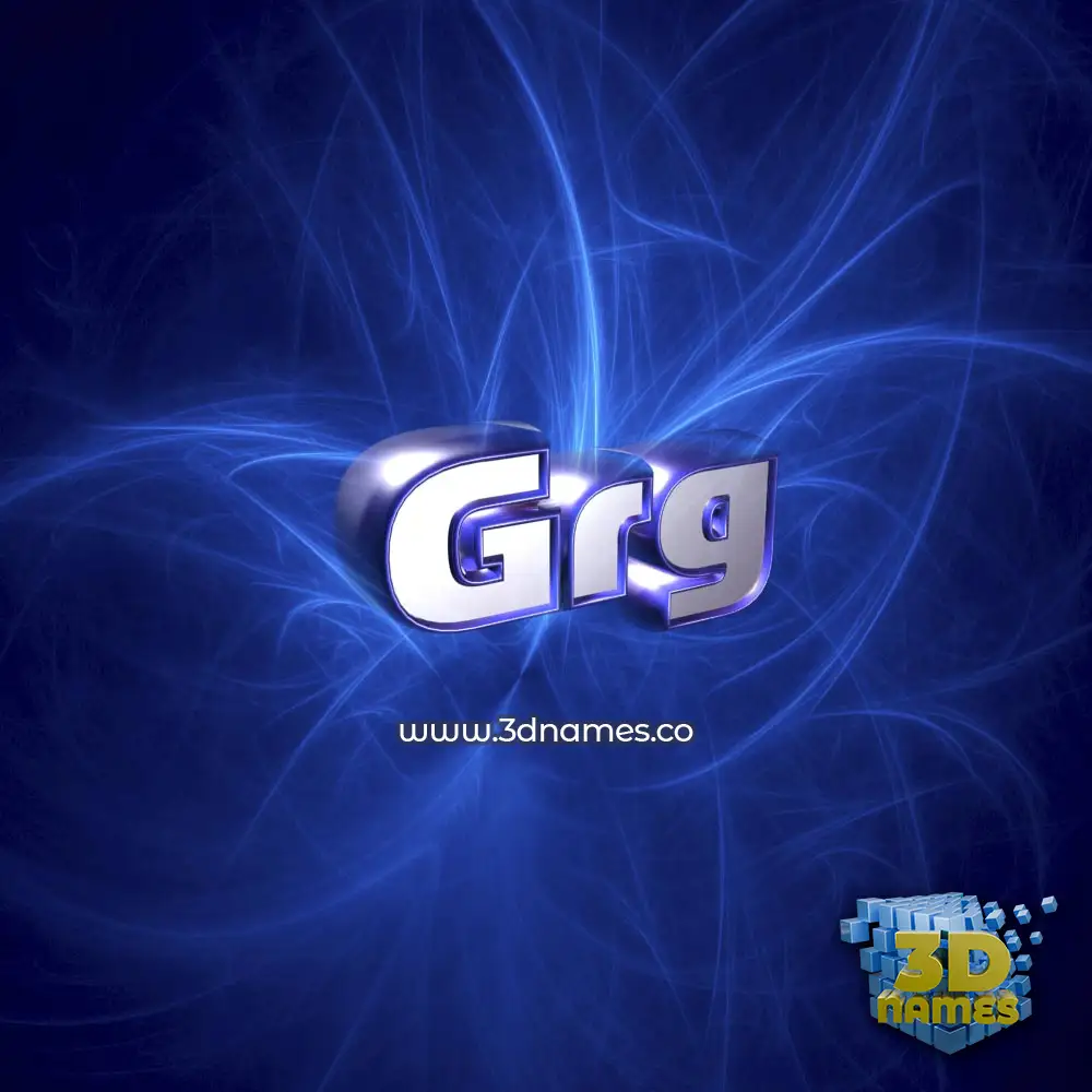 grg in Plasma style - 3D name wallpaper