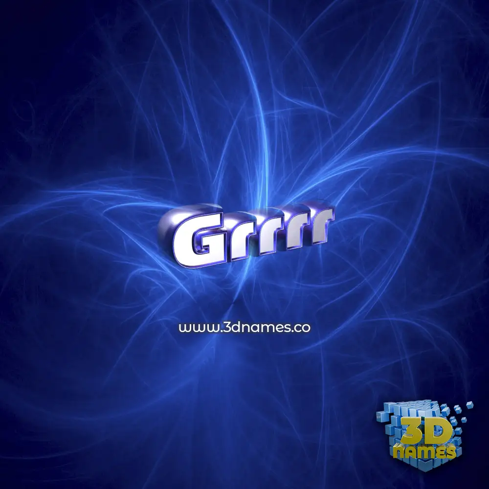 grrrr in Plasma style - 3D name wallpaper