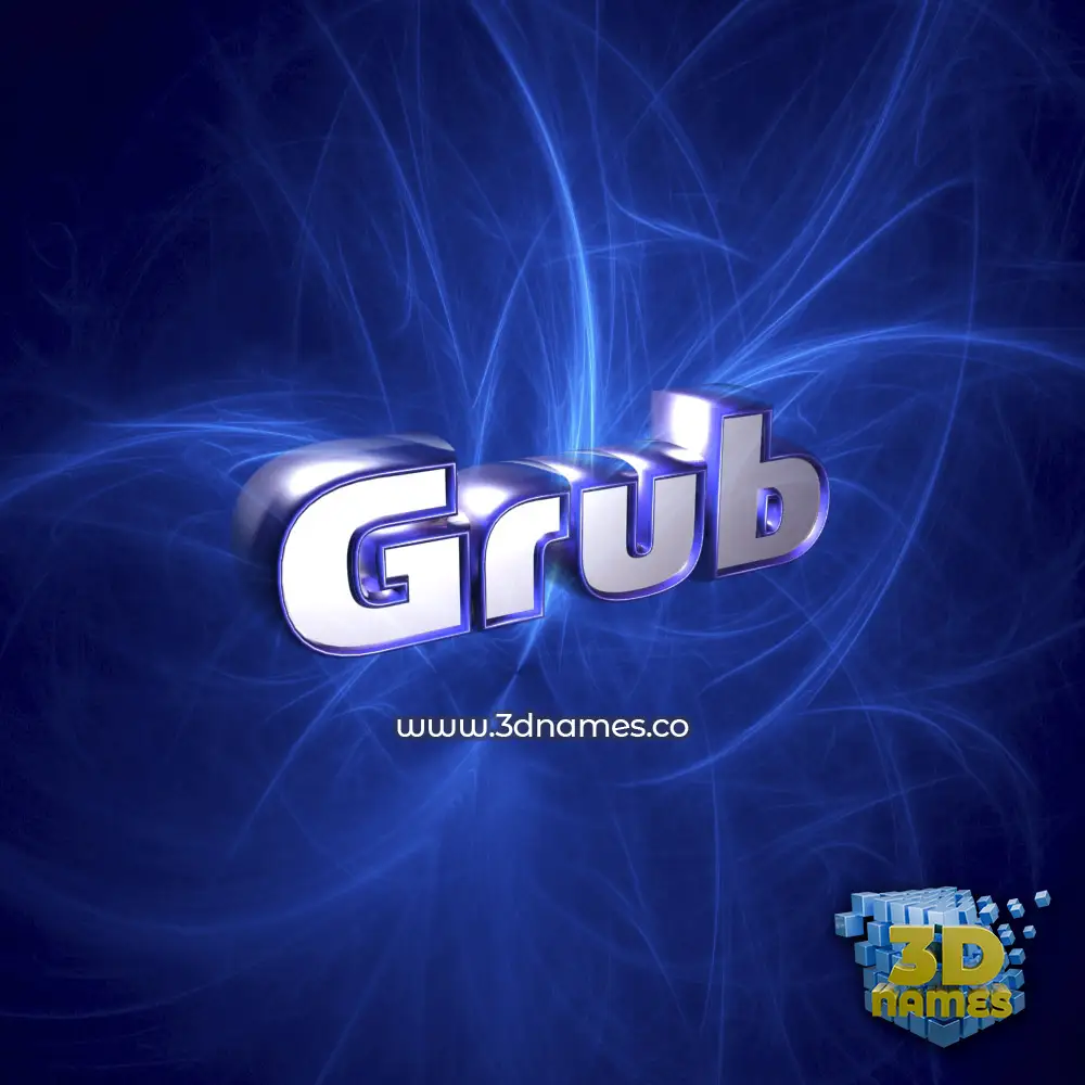 grub in Plasma style - 3D name wallpaper
