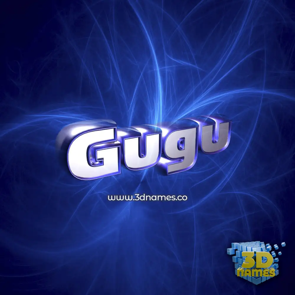 gugu in Plasma style - 3D name wallpaper