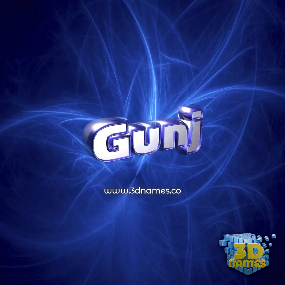 gunj in Plasma style - 3D name wallpaper