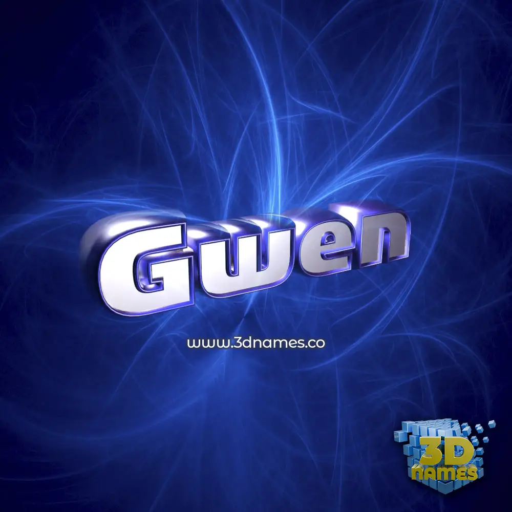 gwen in Plasma style - 3D name wallpaper