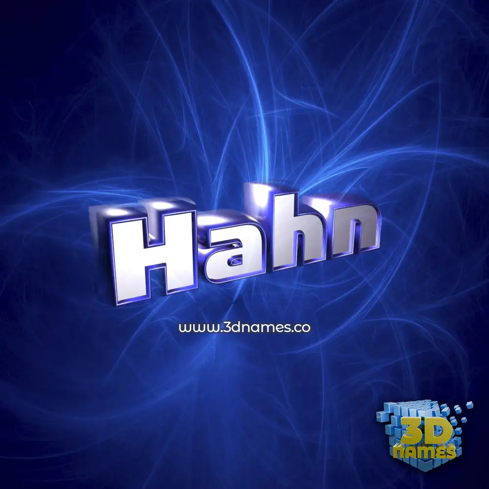 hahn in Plasma style - 3D name wallpaper