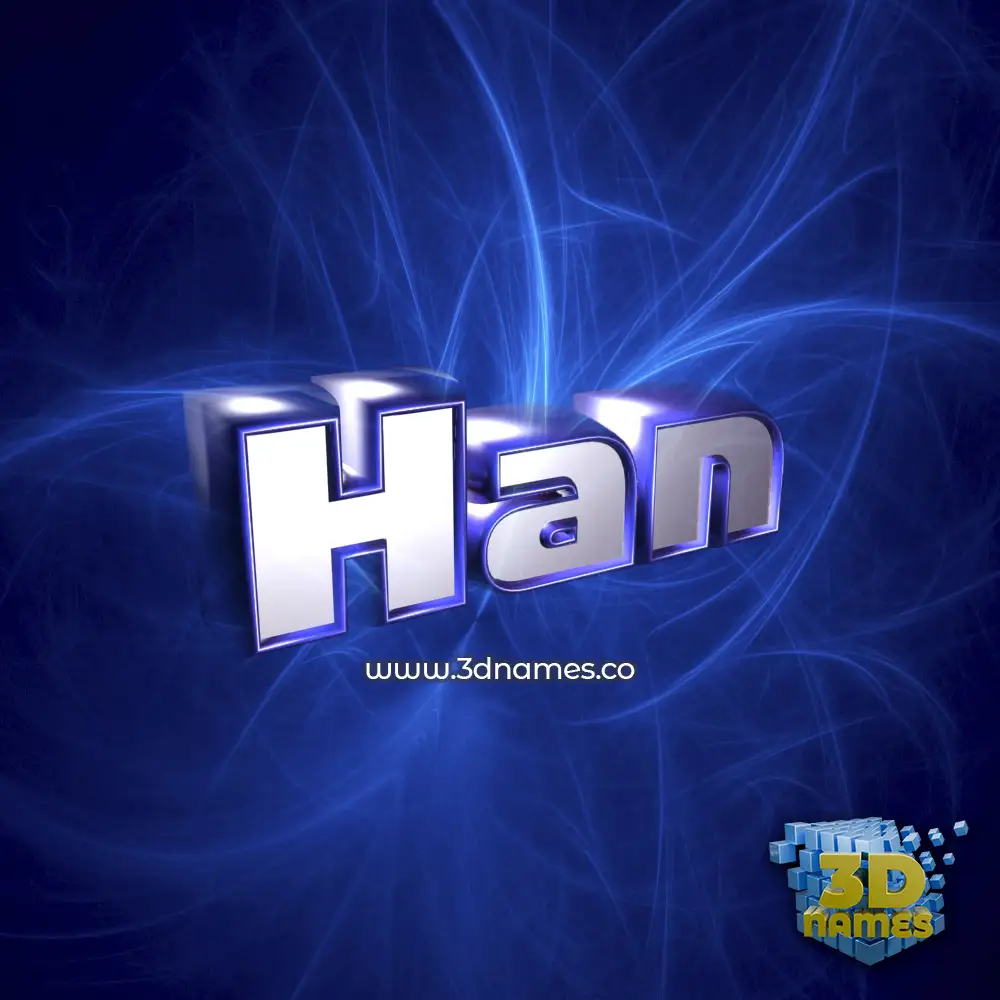 han in Plasma style - 3D name wallpaper