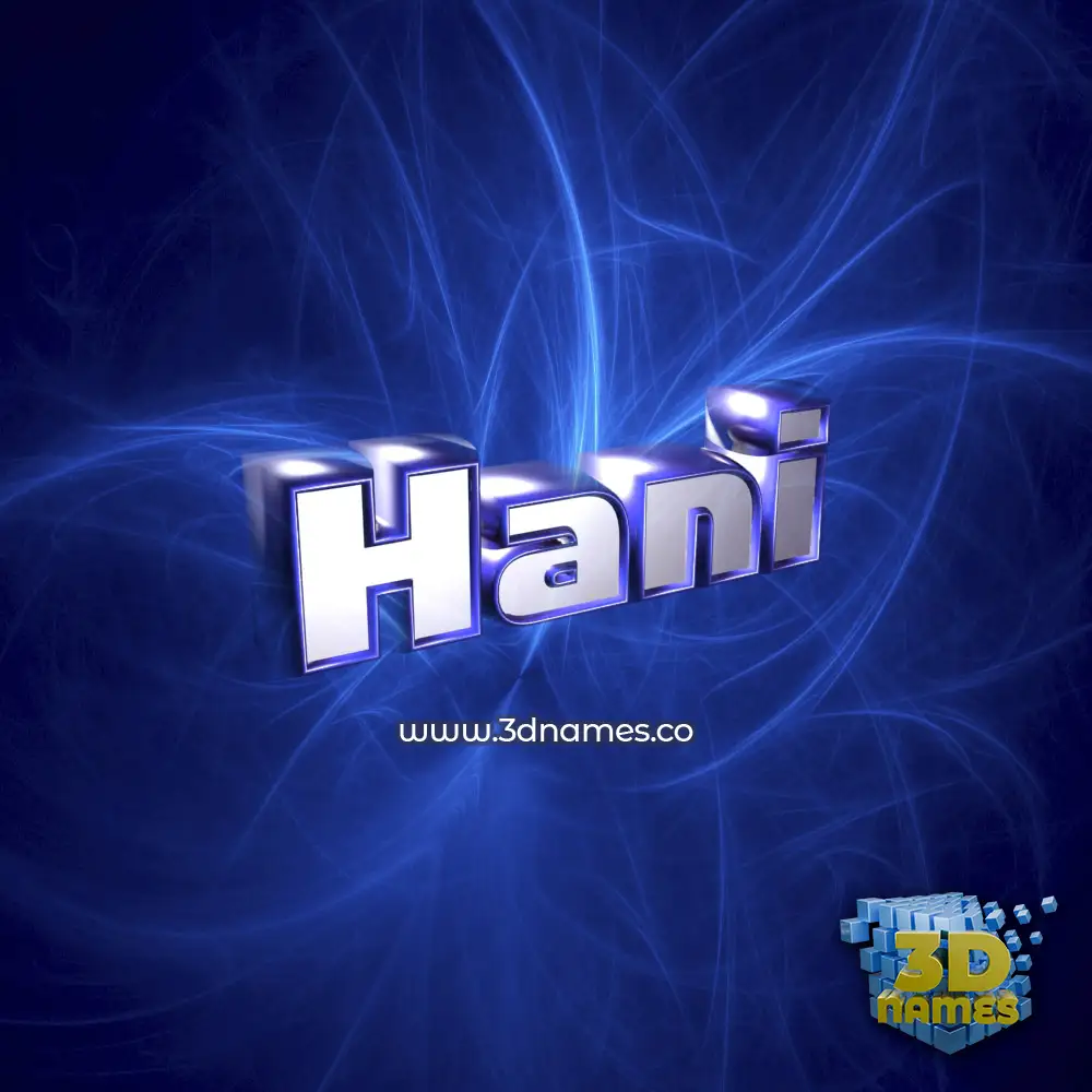 hani in Plasma style - 3D name wallpaper
