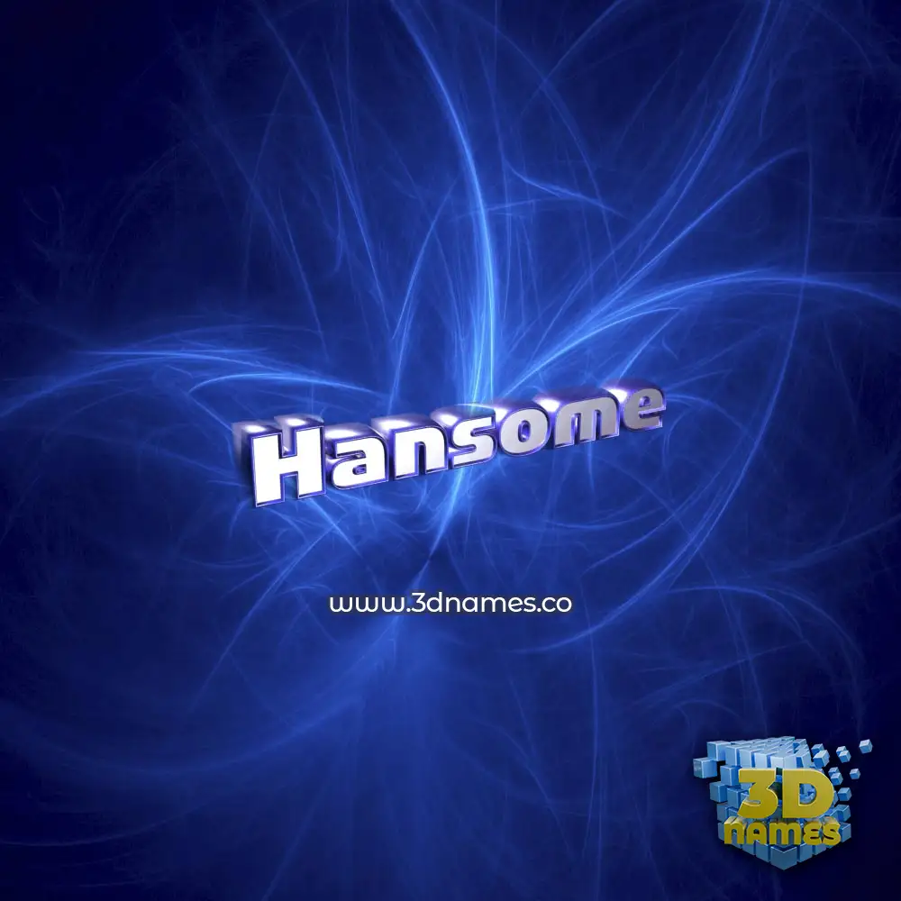 hansome in Plasma style - 3D name wallpaper