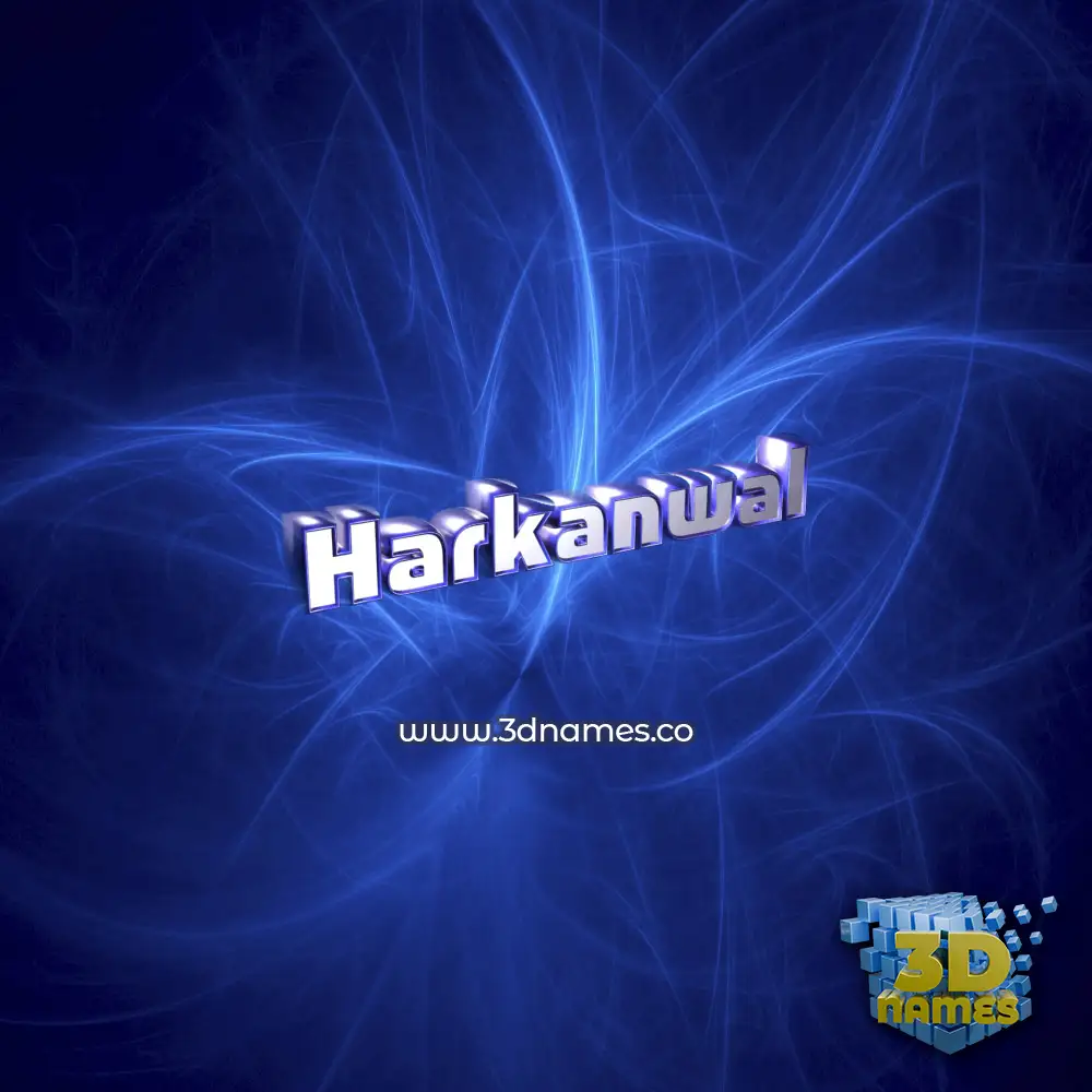 harkanwal in Plasma style - 3D name wallpaper
