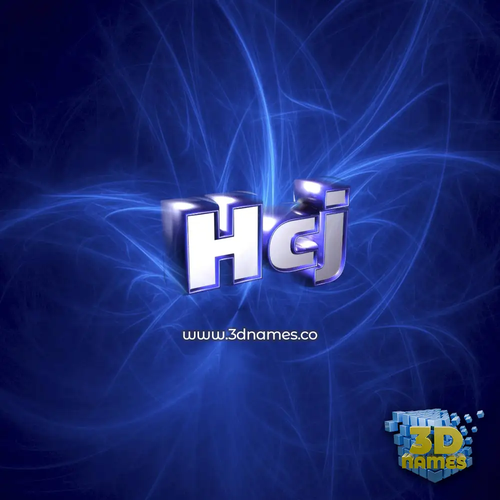 hcj in Plasma style - 3D name wallpaper