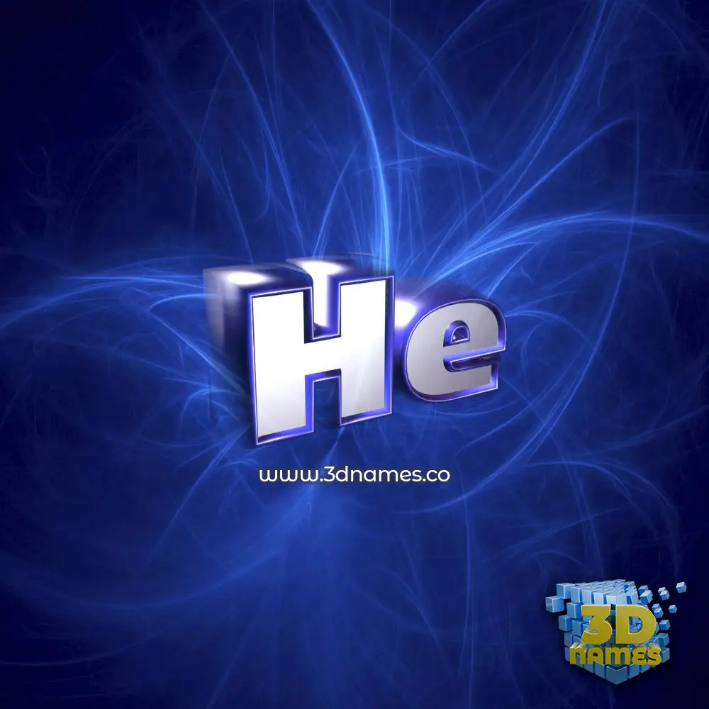 he in Plasma style - 3D name wallpaper