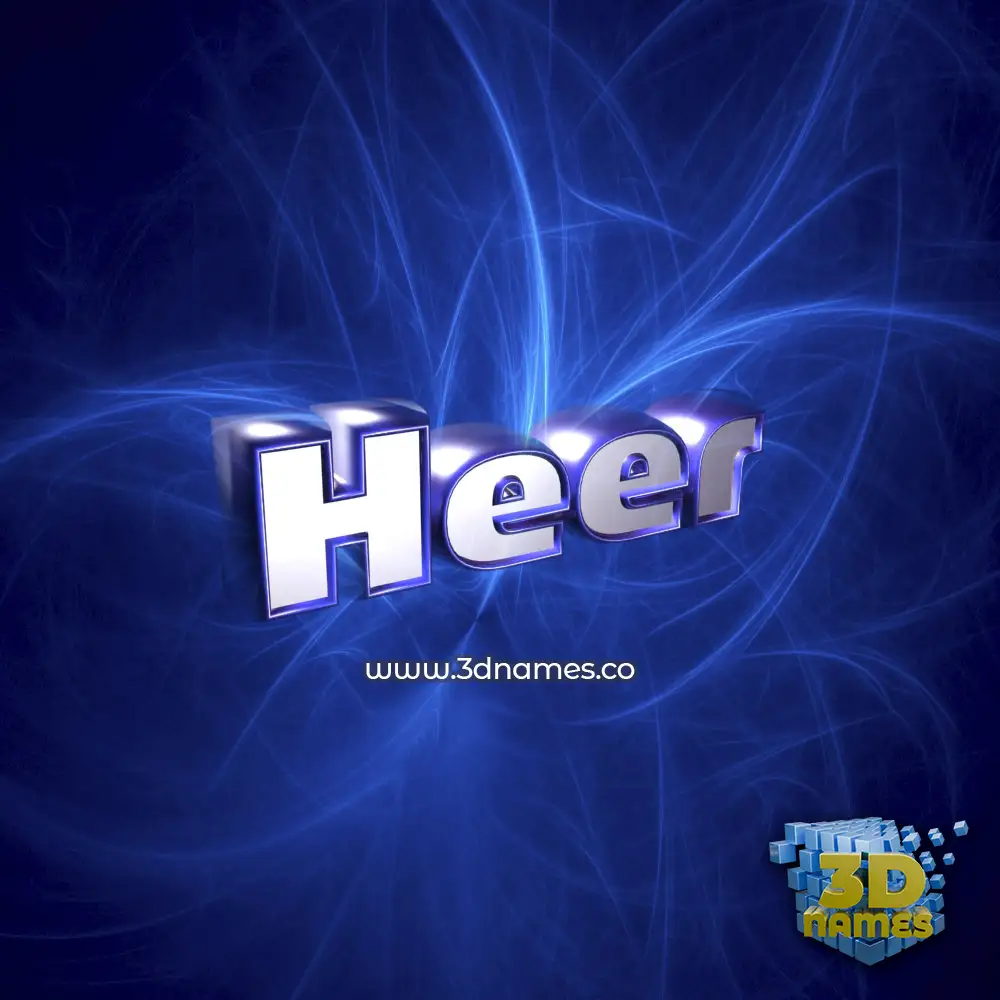 heer in Plasma style - 3D name wallpaper