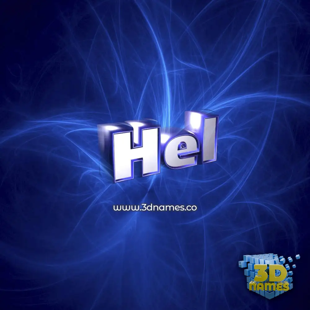hel in Plasma style - 3D name wallpaper