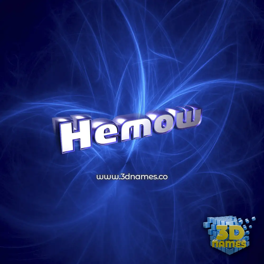 hemow in Plasma style - 3D name wallpaper