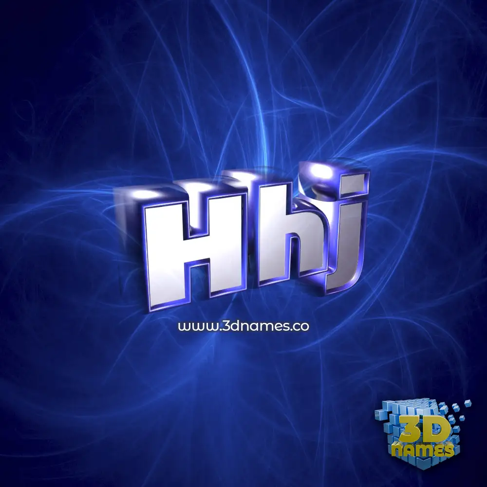 hhj in Plasma style - 3D name wallpaper