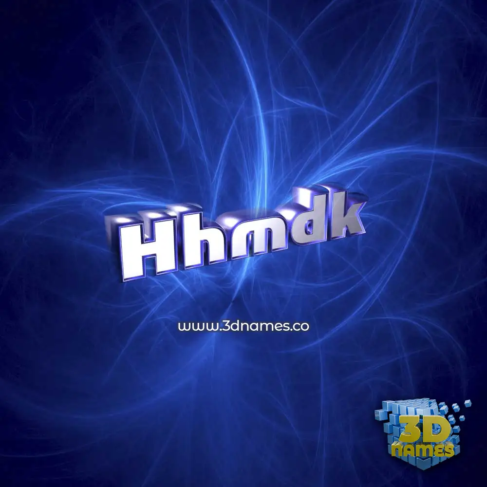 hhmdk in Plasma style - 3D name wallpaper