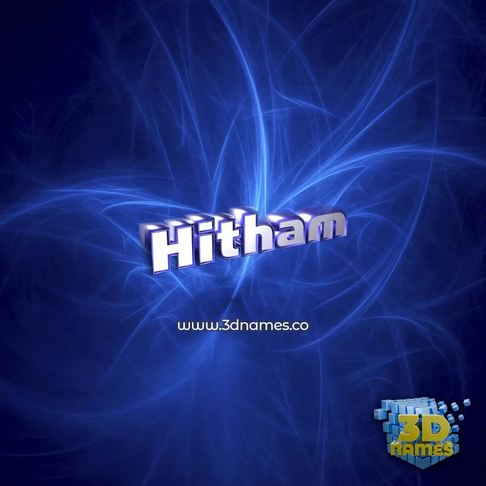 hitham in Plasma style - 3D name wallpaper