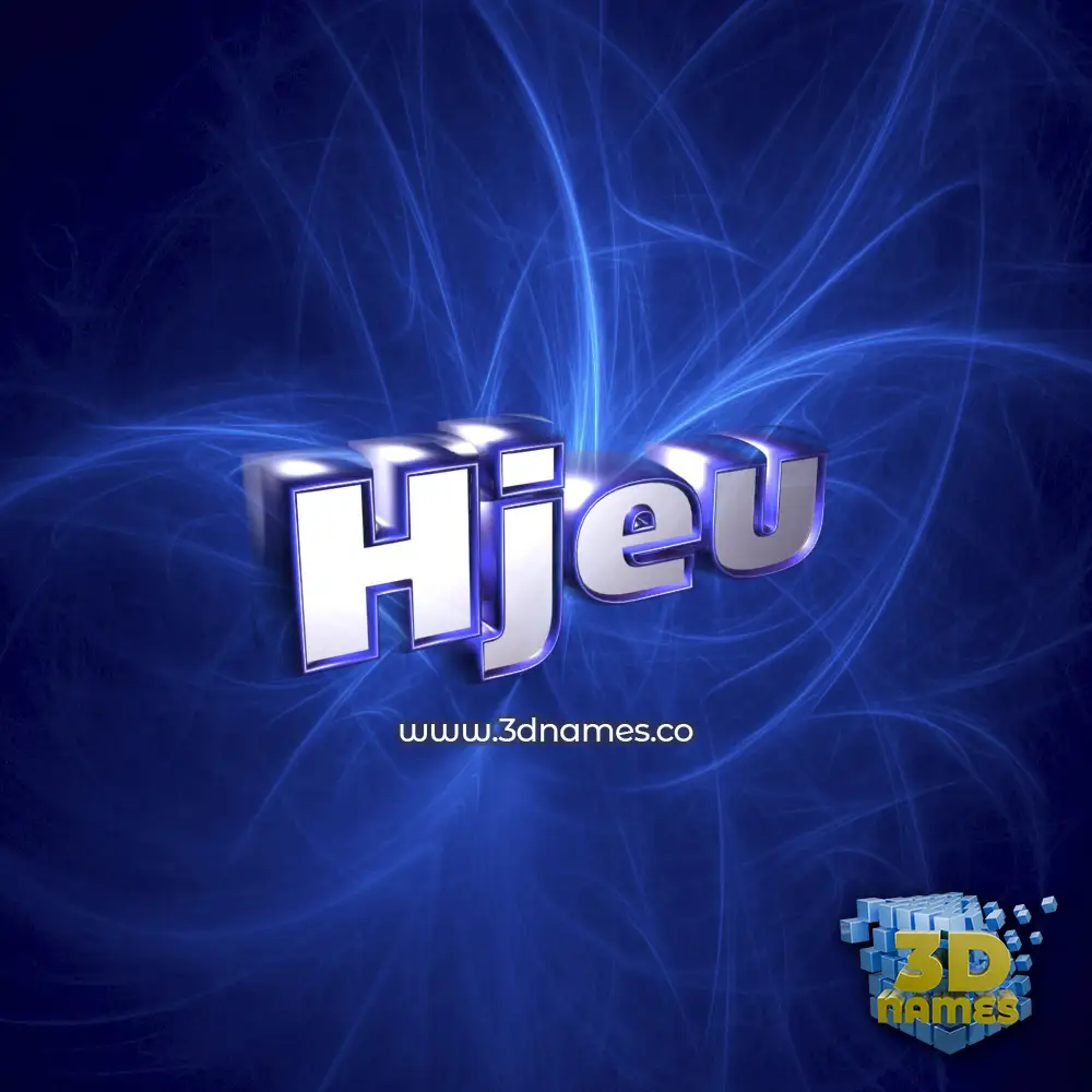 hjeu in Plasma style - 3D name wallpaper