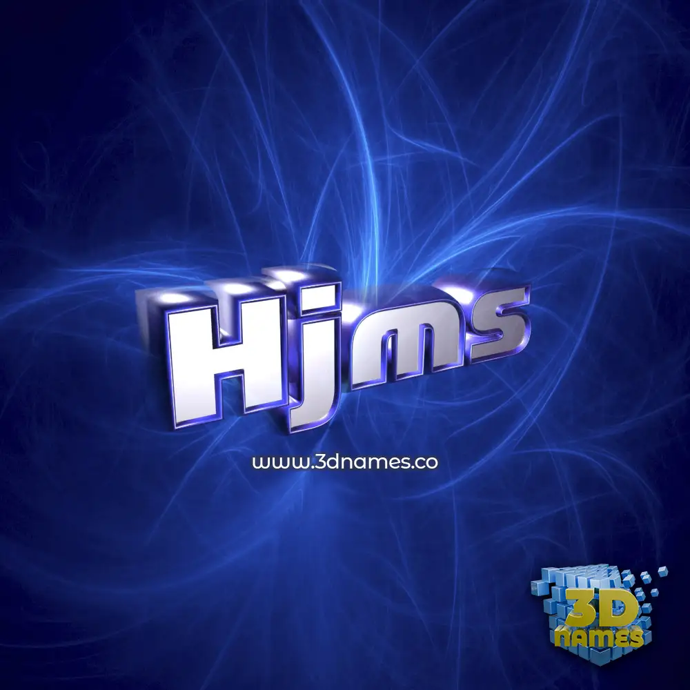 hjms in Plasma style - 3D name wallpaper