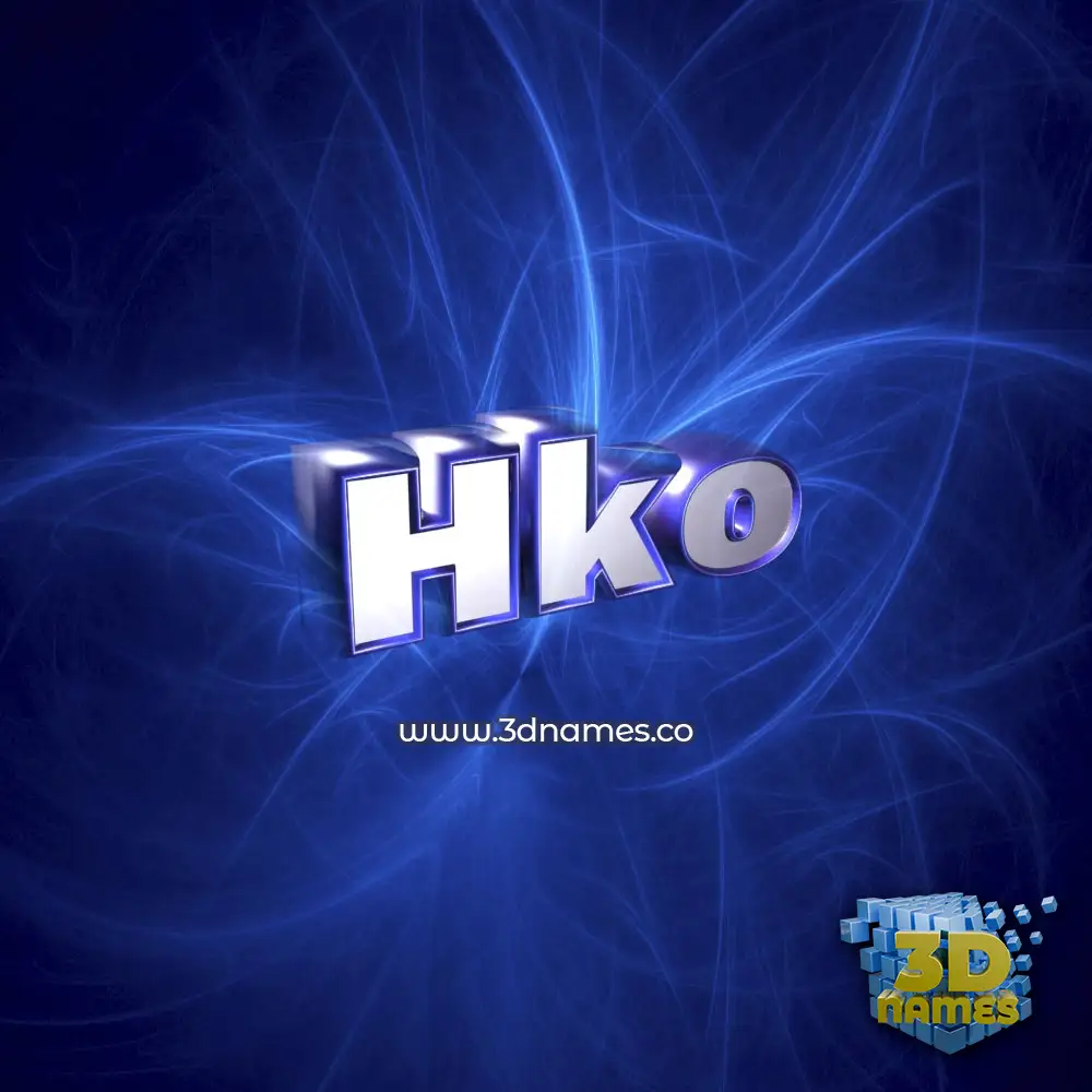 hko in Plasma style - 3D name wallpaper