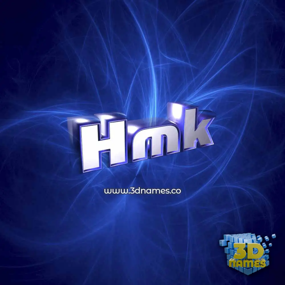 hmk in Plasma style - 3D name wallpaper
