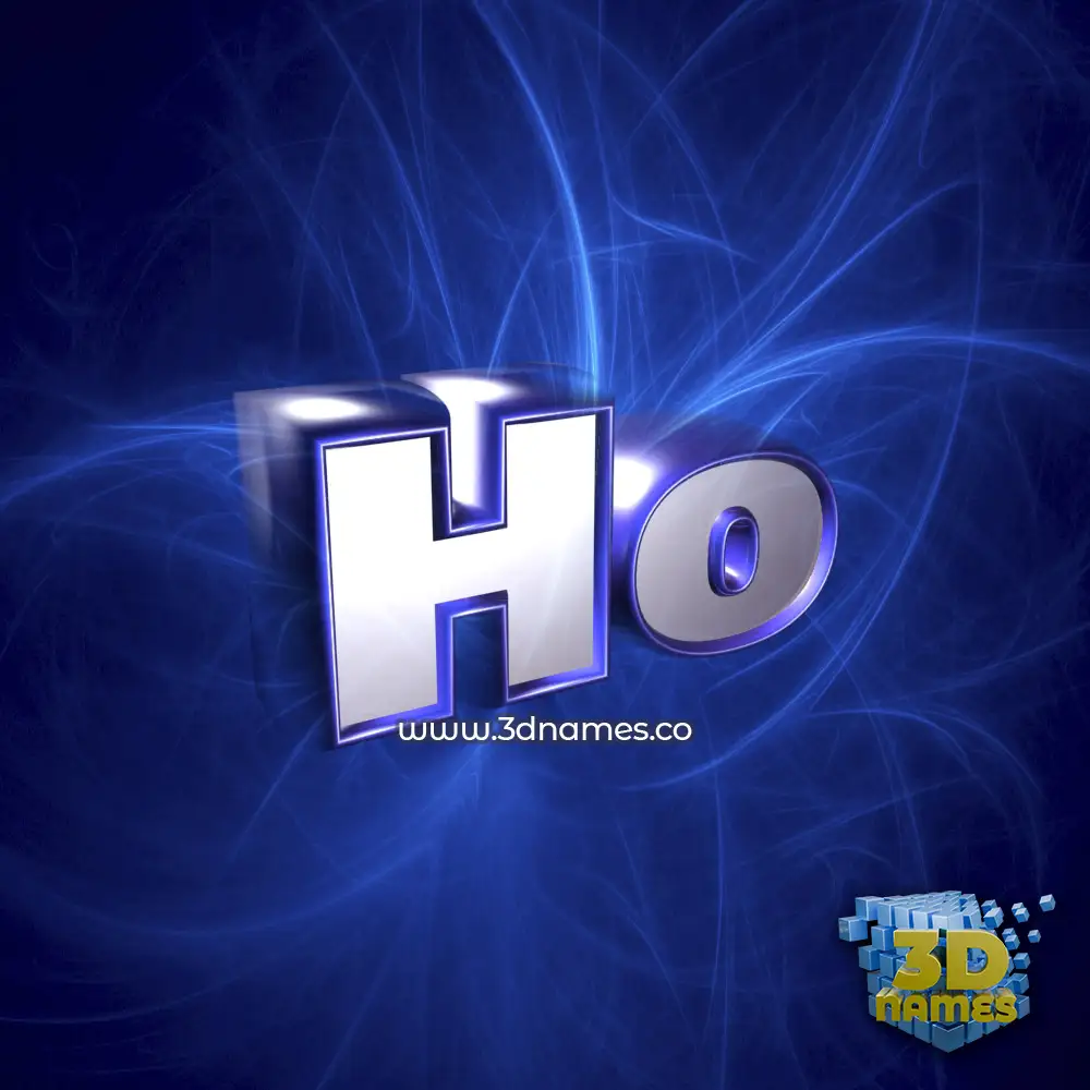 ho in Plasma style - 3D name wallpaper