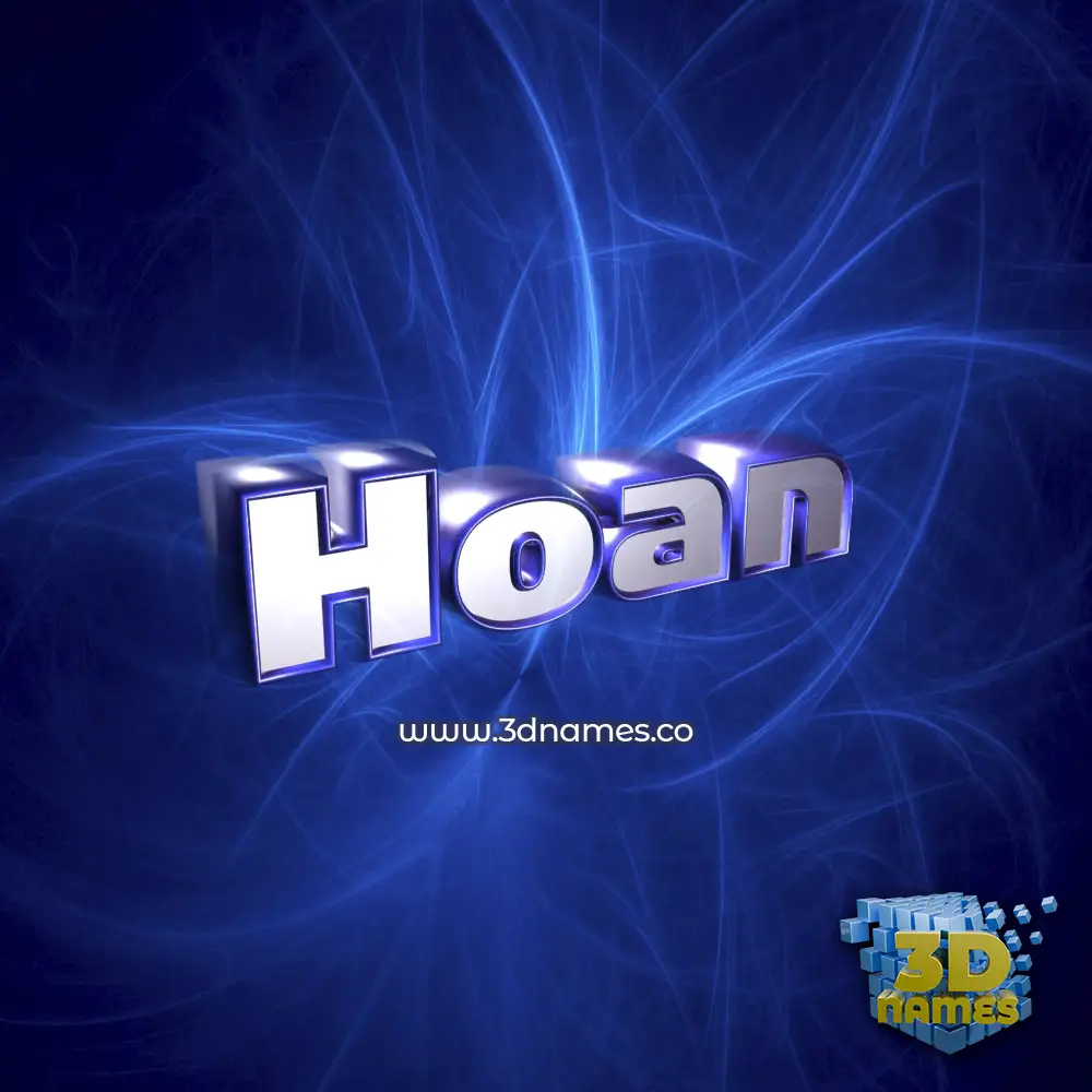 hoan in Plasma style - 3D name wallpaper