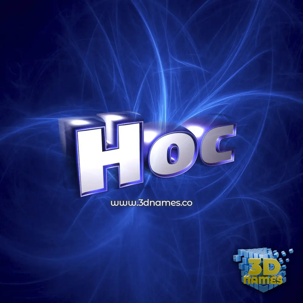 hoc in Plasma style - 3D name wallpaper