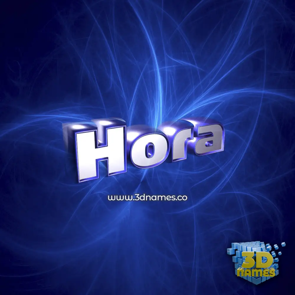hora in Plasma style - 3D name wallpaper