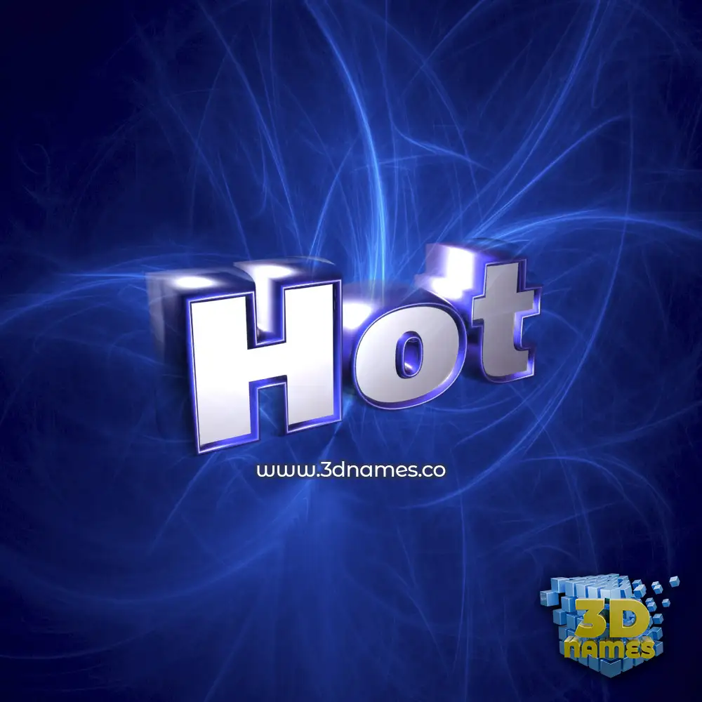 hot in Plasma style - 3D name wallpaper
