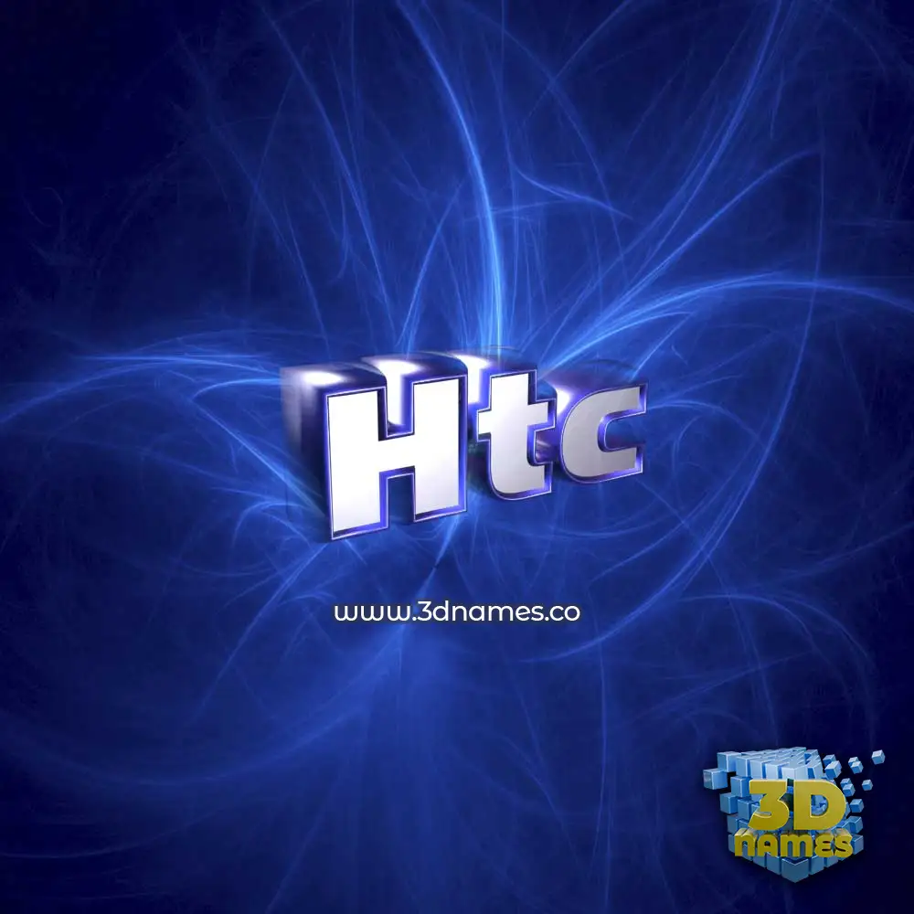 htc in Plasma style - 3D name wallpaper