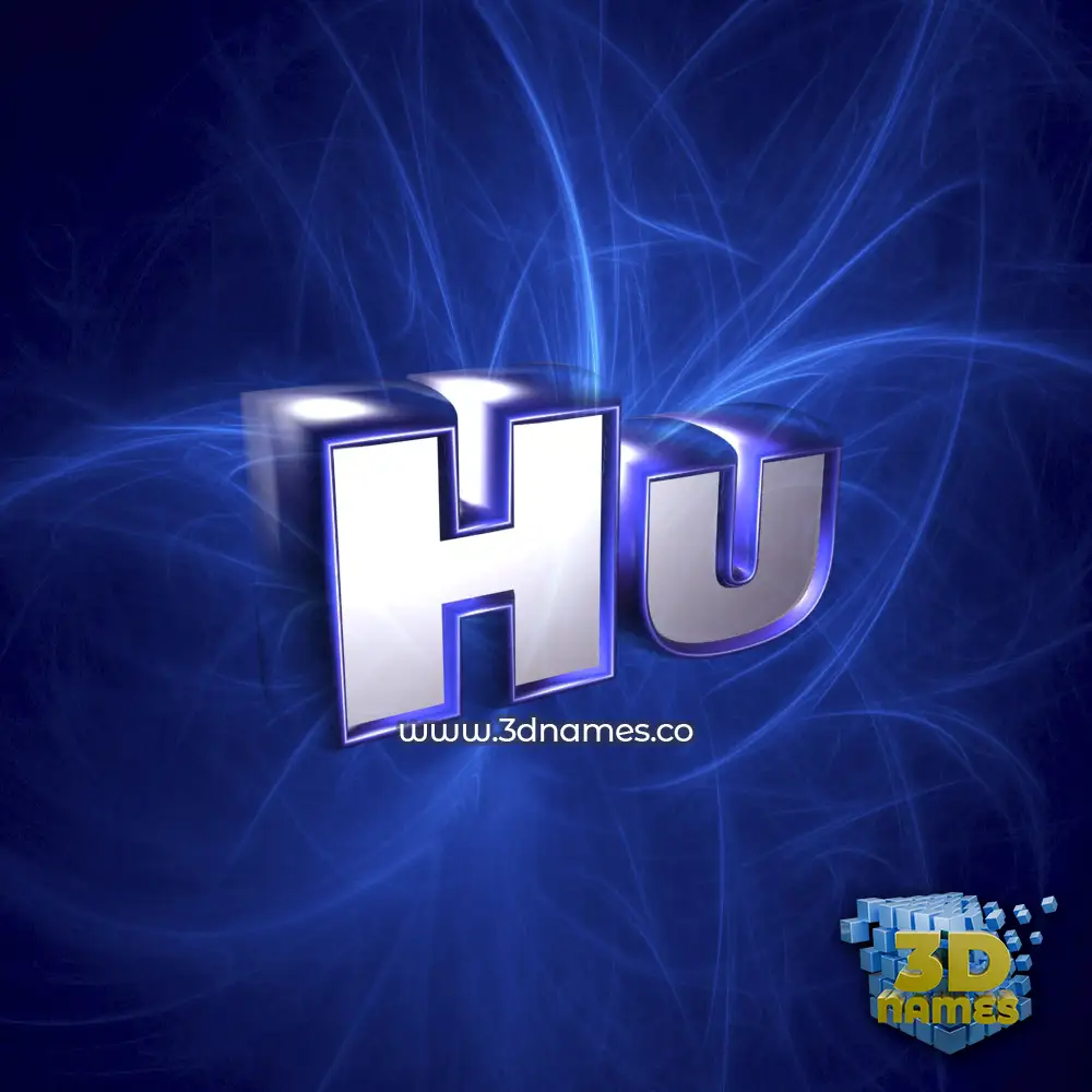 hu in Plasma style - 3D name wallpaper