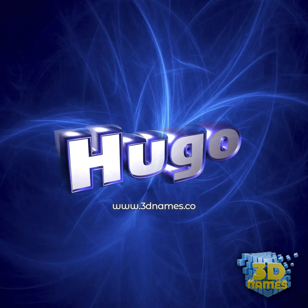 hugo in Plasma style - 3D name wallpaper