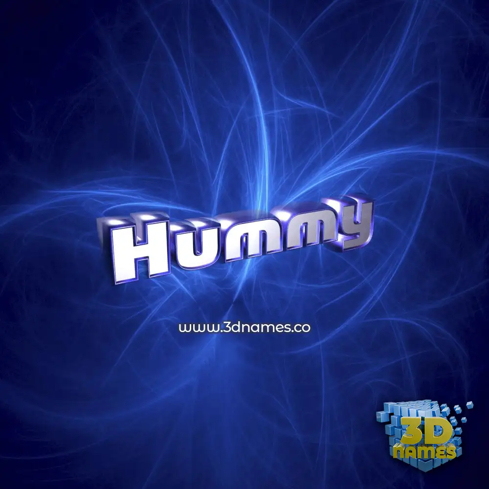 hummy in Plasma style - 3D name wallpaper