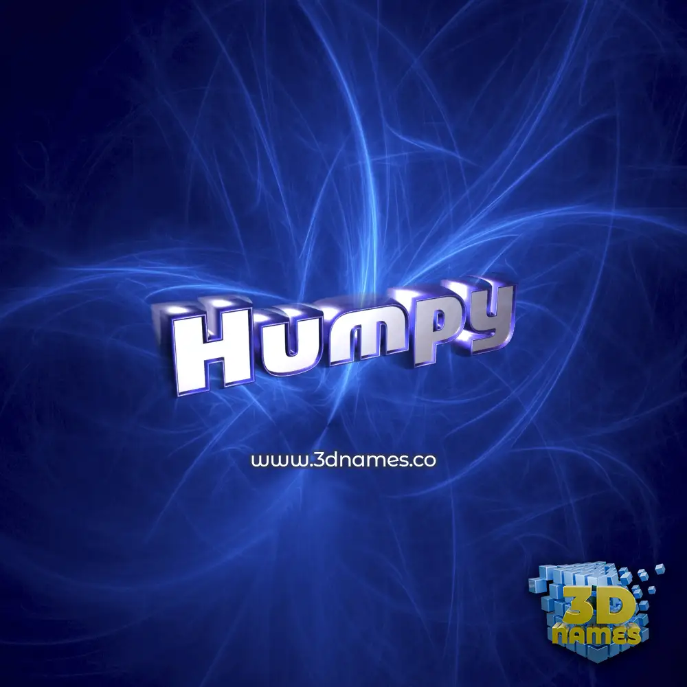 humpy in Plasma style - 3D name wallpaper