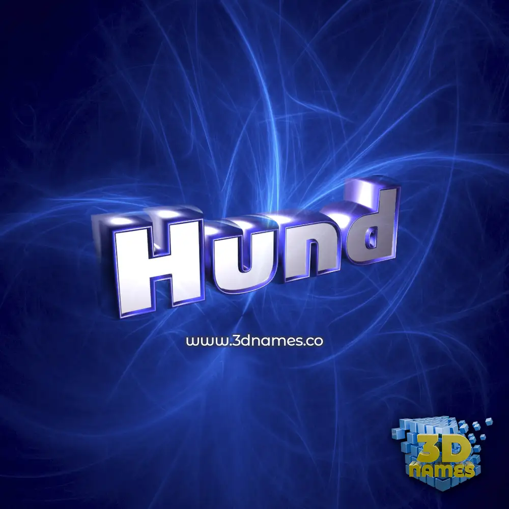 hund in Plasma style - 3D name wallpaper