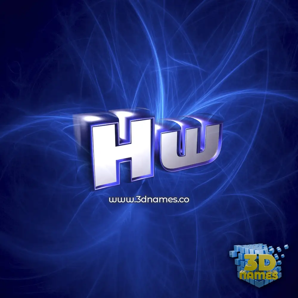 hw in Plasma style - 3D name wallpaper