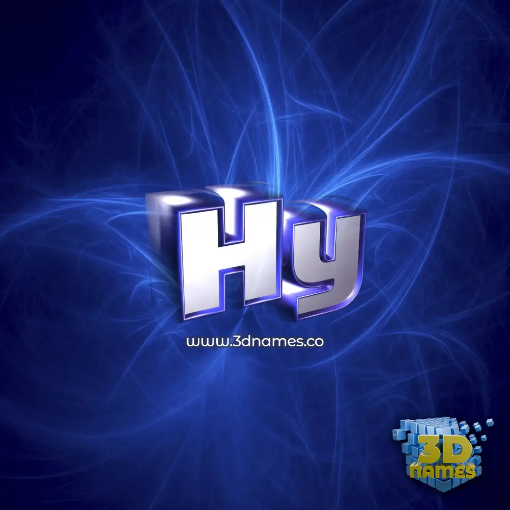 hy in Plasma style - 3D name wallpaper