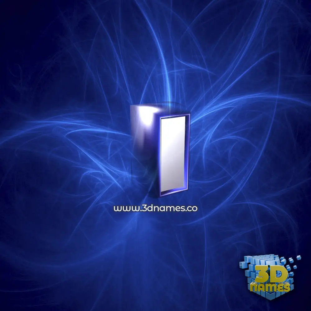 i in Plasma style - 3D name wallpaper
