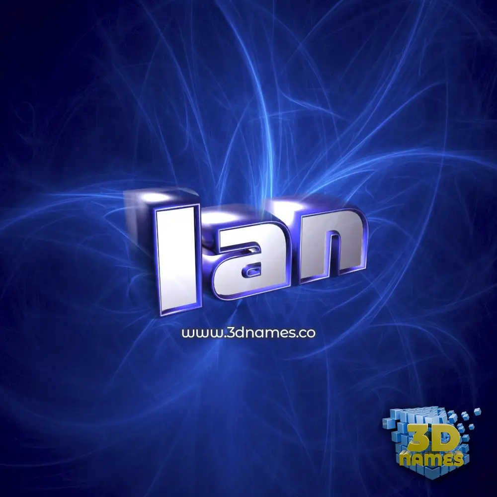 ian in Plasma style - 3D name wallpaper