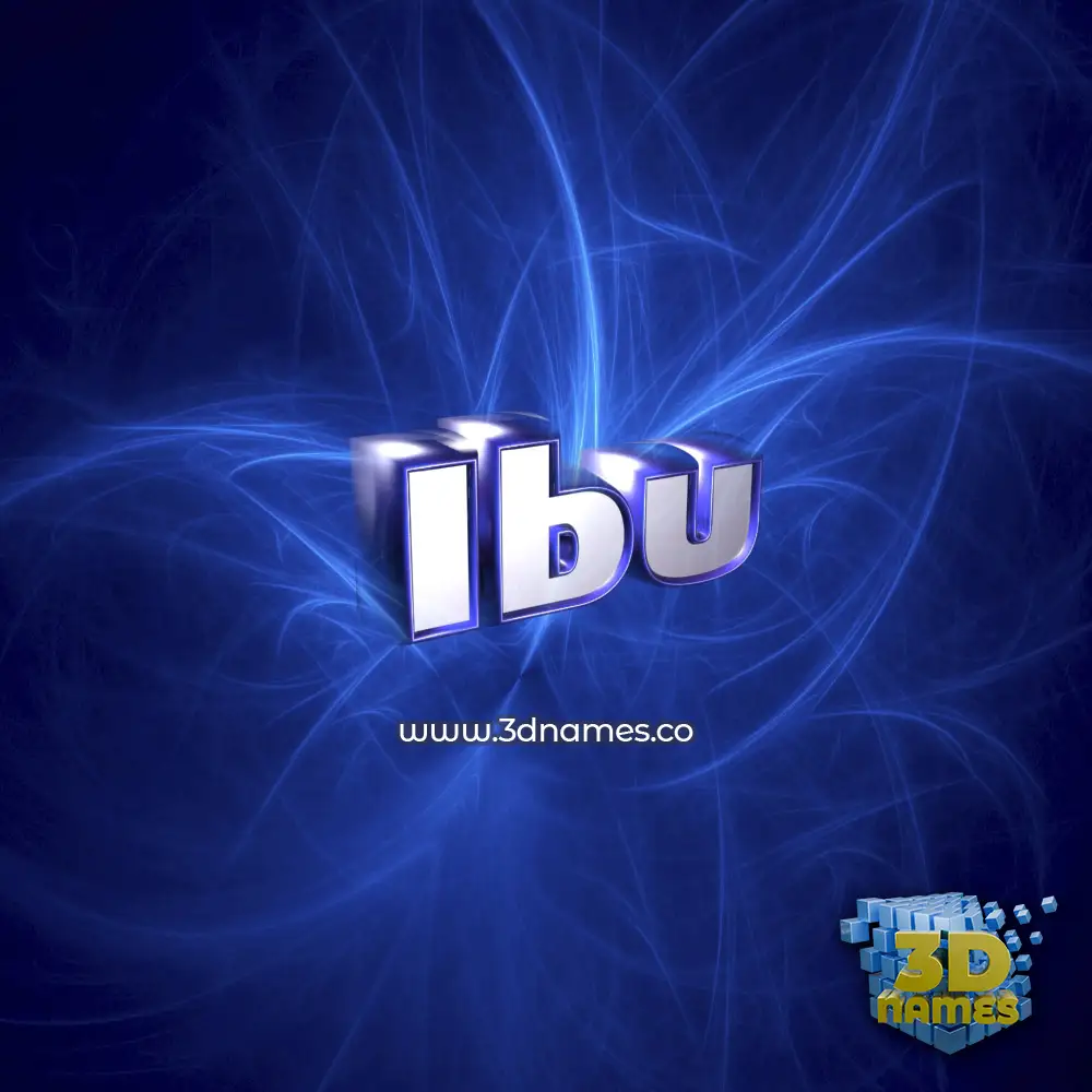 ibu in Plasma style - 3D name wallpaper