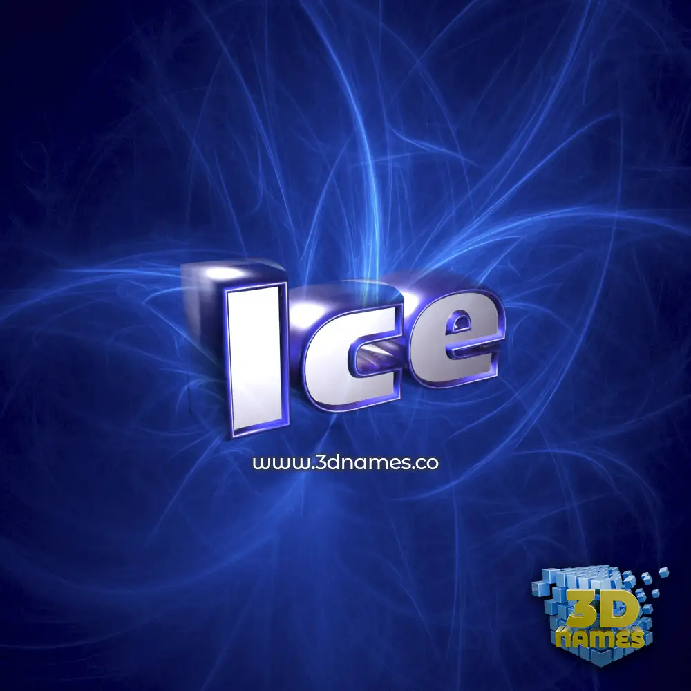 ice in Plasma style - 3D name wallpaper
