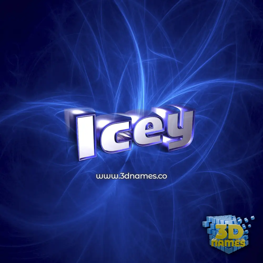 icey in Plasma style - 3D name wallpaper