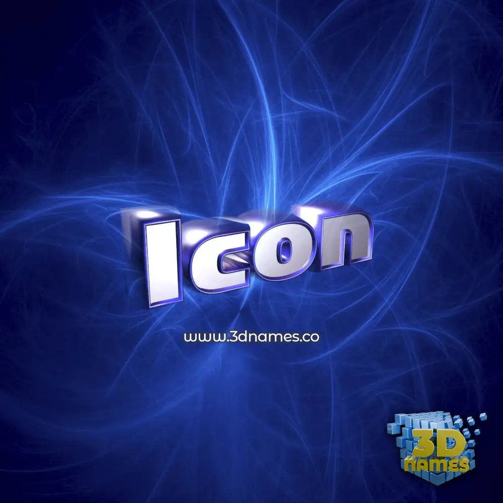 icon in Plasma style - 3D name wallpaper
