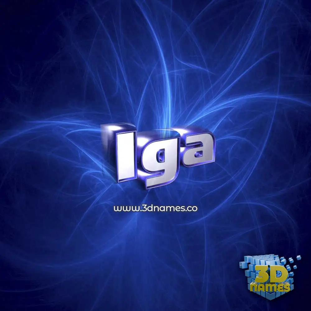 iga in Plasma style - 3D name wallpaper
