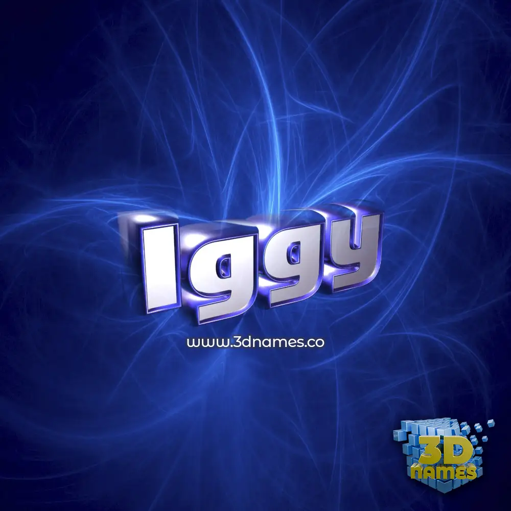 iggy in Plasma style - 3D name wallpaper