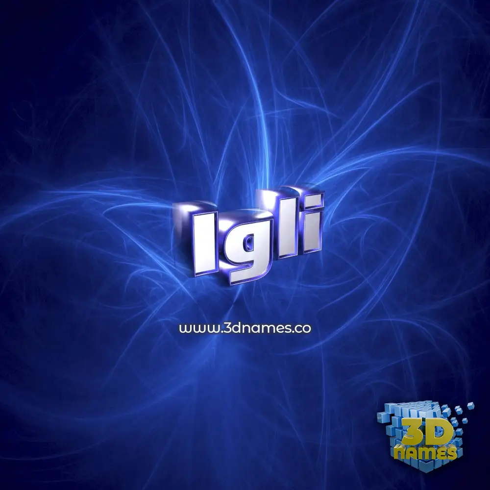igli in Plasma style - 3D name wallpaper