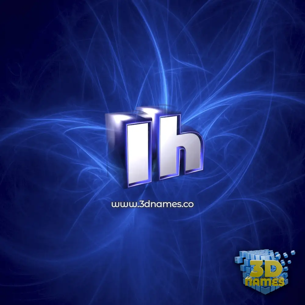 ih in Plasma style - 3D name wallpaper