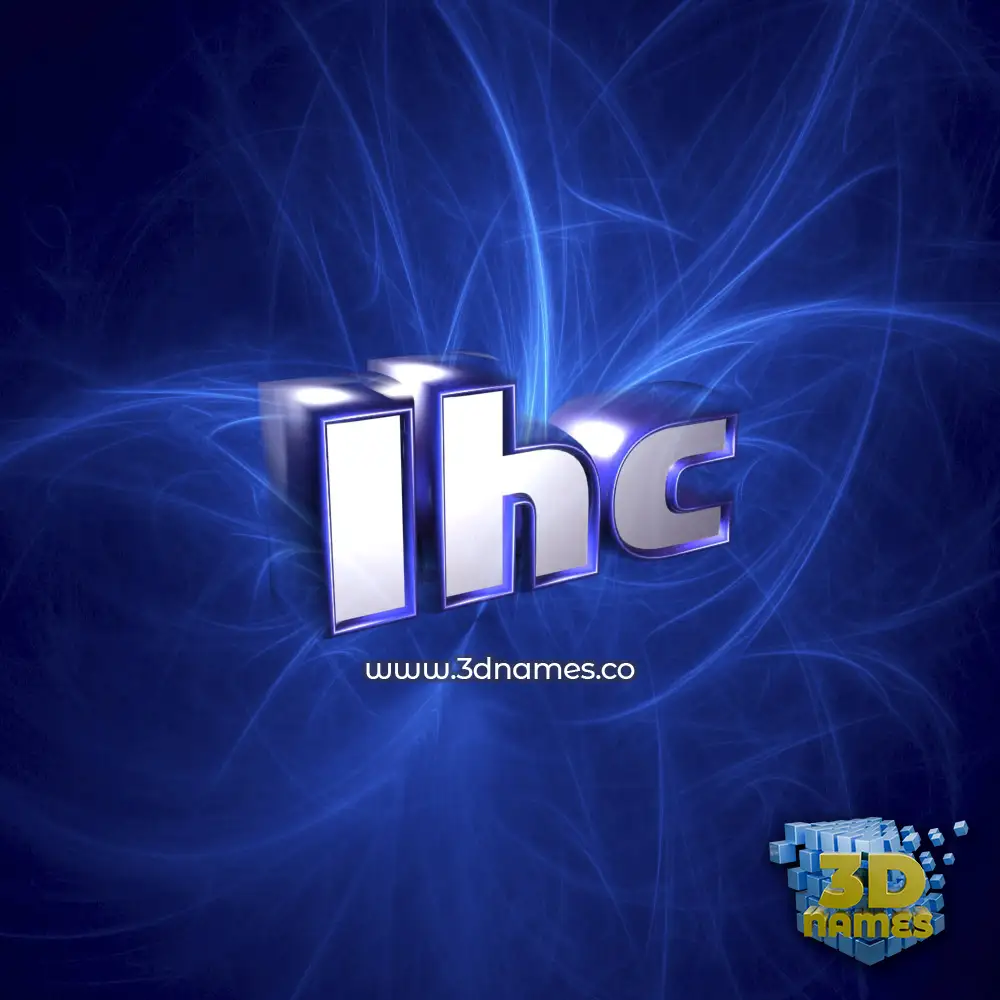 ihc in Plasma style - 3D name wallpaper